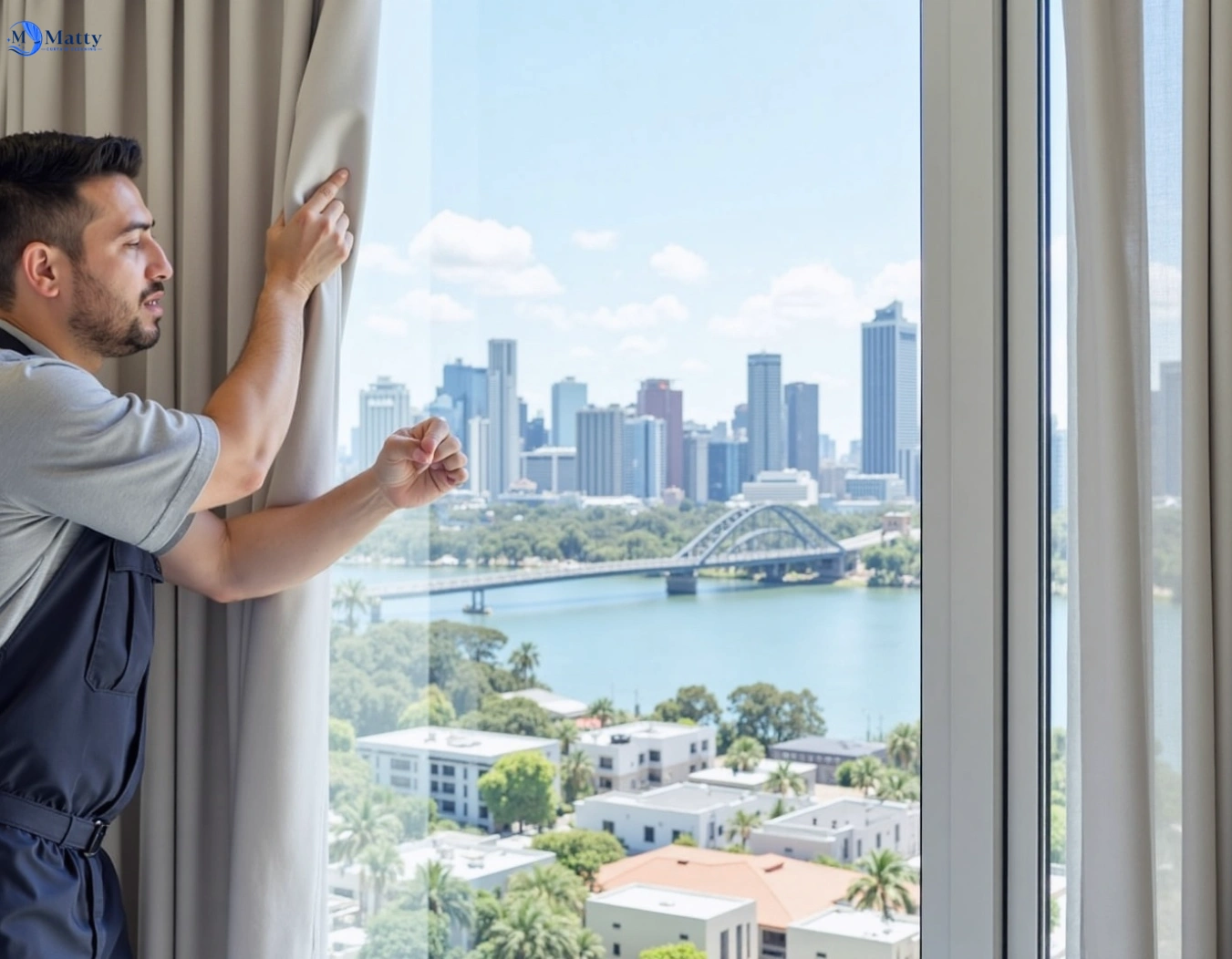 Professional curtain steam cleaning service riddells-creek-vic QLD by Matty Curtain Cleaning